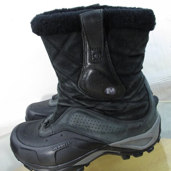 Merrell Waterproof Winter Boots Black Women's Size 10 - Picture 5 of 8